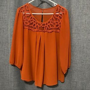 Orange Fall Blouse
